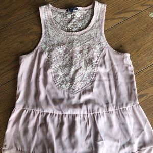 American Eagle Blush Pink Tank Blouse